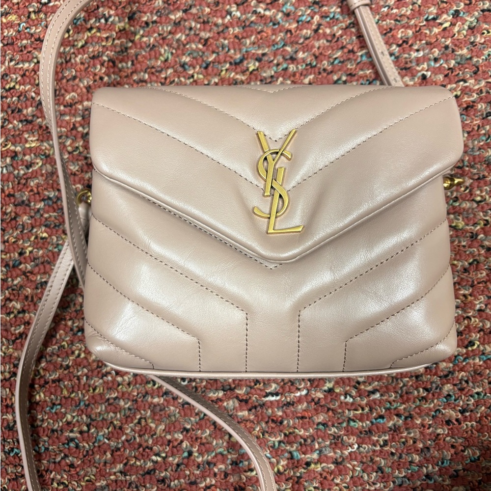 Yves Saint Laurent Taupe Crossbody Bag